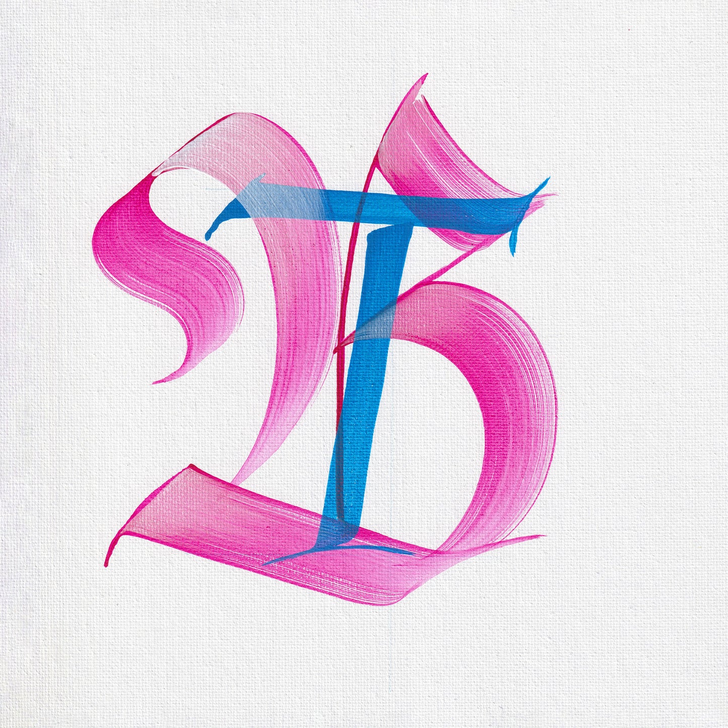 Custom Initials Mini Canvas – Hand-Painted
