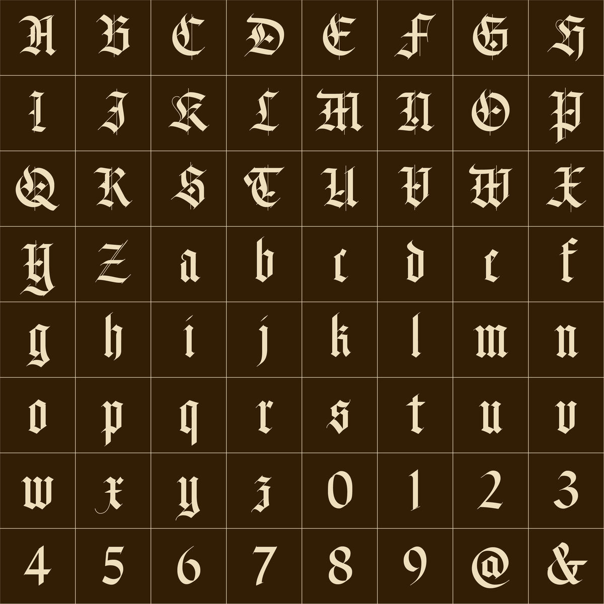 JA Textura – Blackletter Font