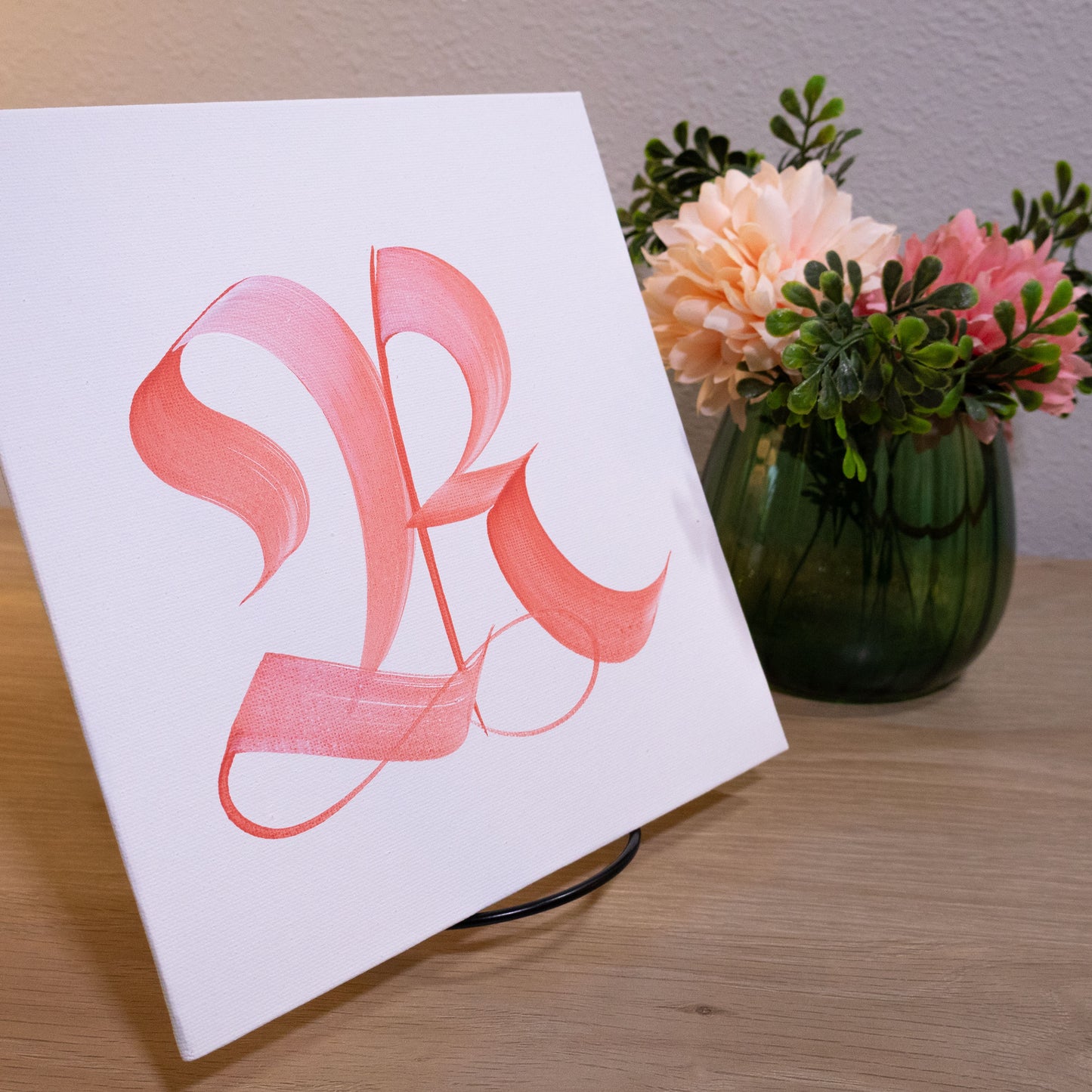 Custom Initials Mini Canvas – Hand-Painted