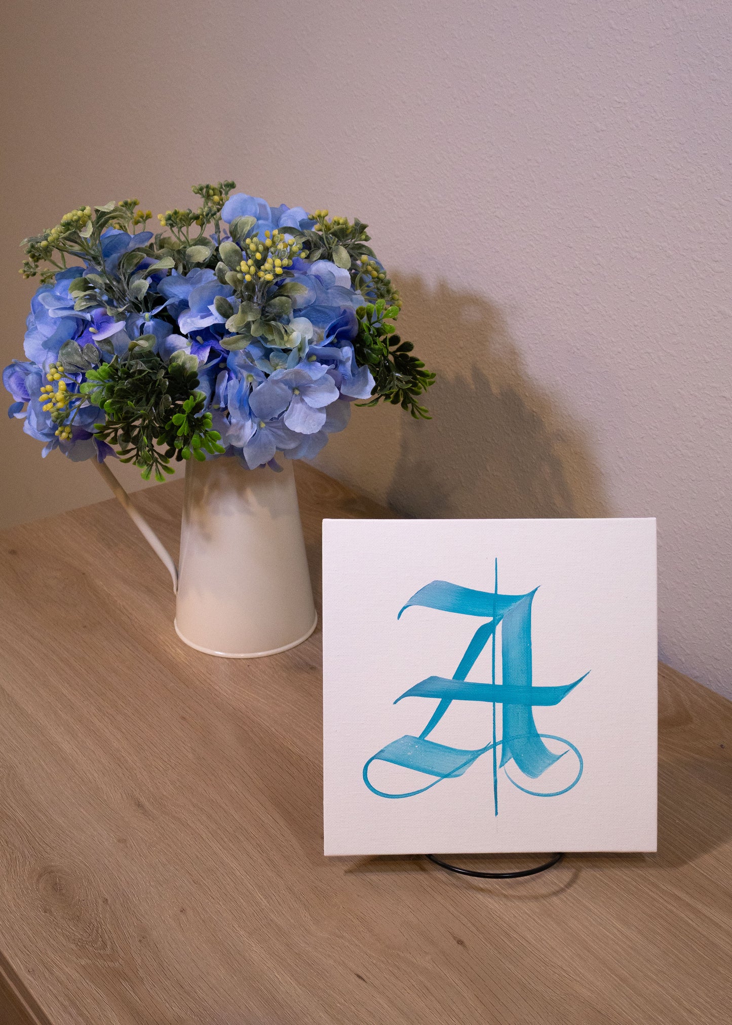 Custom Initials Mini Canvas – Hand-Painted
